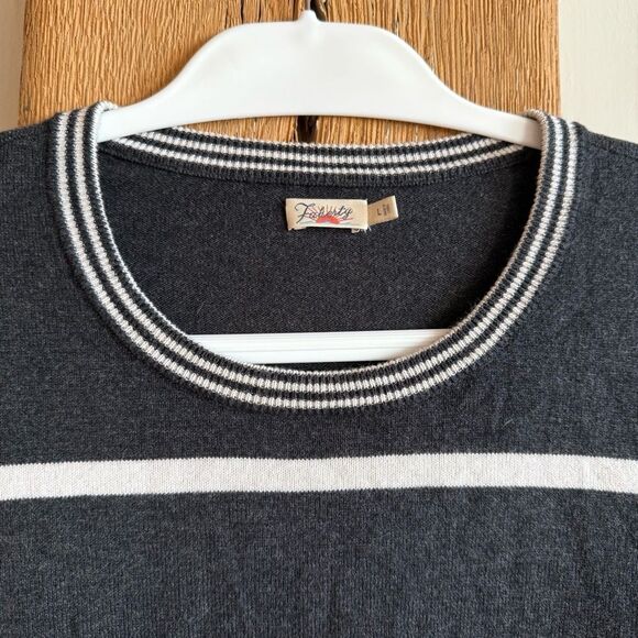 Faherty Surf Sweater In Multi Ski Stripe - Cotton/Cashmere Sz Large - Picture 4 of 7